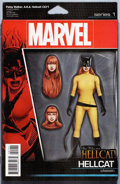 Cover for Patsy Walker, A.K.A. Hellcat! (Marvel, 2016 series) #1 [John Tyler Christopher Action Figure (Hellcat)]