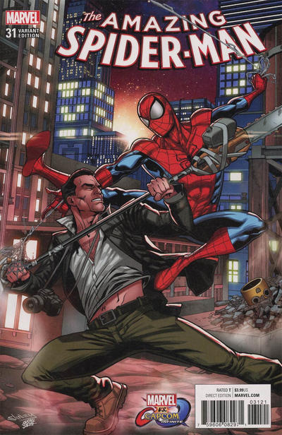 Cover for Amazing Spider-Man (Marvel, 2015 series) #31 [Variant Edition - Marvel vs. Capcom Infinite - Will Sliney Cover]