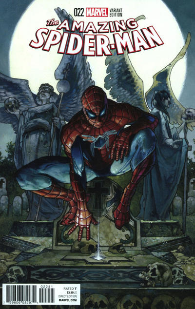 Cover for Amazing Spider-Man (Marvel, 2015 series) #22 [Variant Edition - Simone Bianchi Cover]