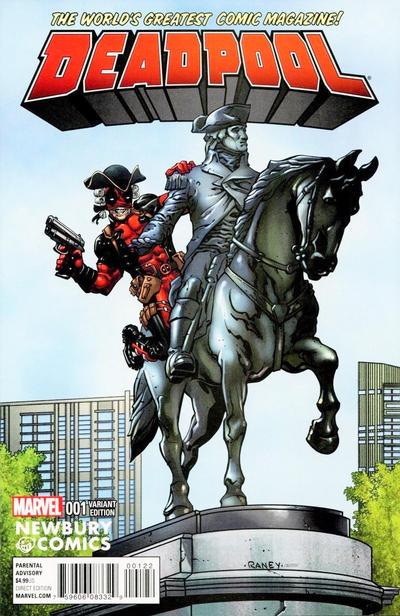 Cover for Deadpool (Marvel, 2016 series) #1 [Newbury Comics Exclusive Tom Raney Variant]