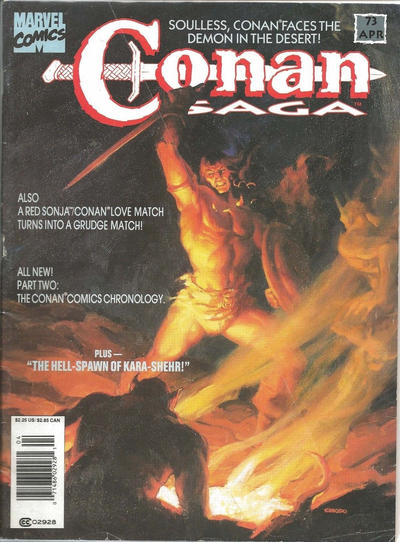 Cover for Conan Saga (Marvel, 1987 series) #73 [Newsstand]