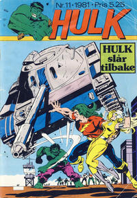 Cover Thumbnail for Hulk (Atlantic Forlag, 1980 series) #11/1981