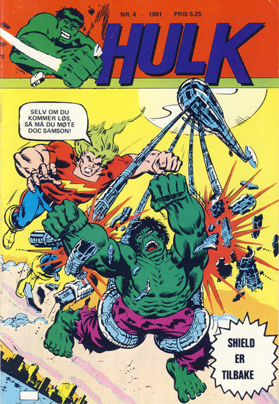 Cover for Hulk (Atlantic Forlag, 1980 series) #4/1981