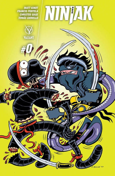 Cover for Ninjak (Valiant Entertainment, 2017 series) #0 [Cover E - Peter Bagge]