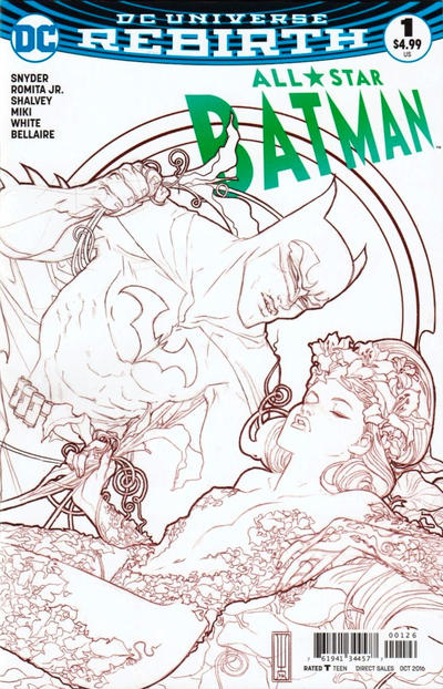Cover for All Star Batman (DC, 2016 series) #1 [Fried Pie Ben Caldwell Sketch Cover]