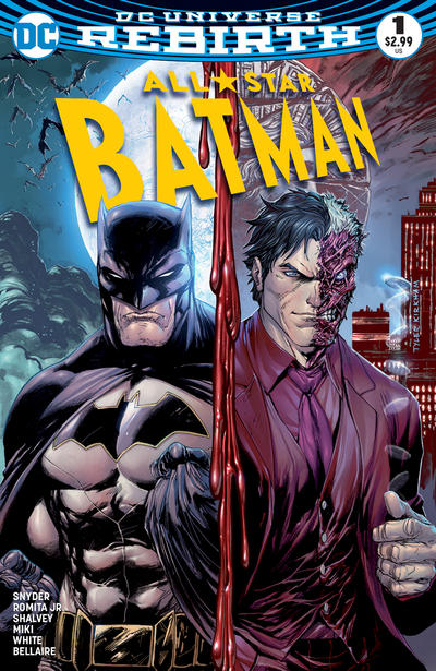 Cover for All Star Batman (DC, 2016 series) #1 [Midtown Comics Tyler Kirkham Color Cover]