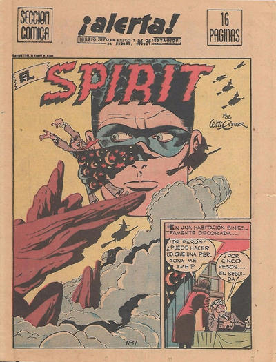 Cover for The Spirit (Register and Tribune Syndicate, 1940 series) #4/30/1944 [Spanish]