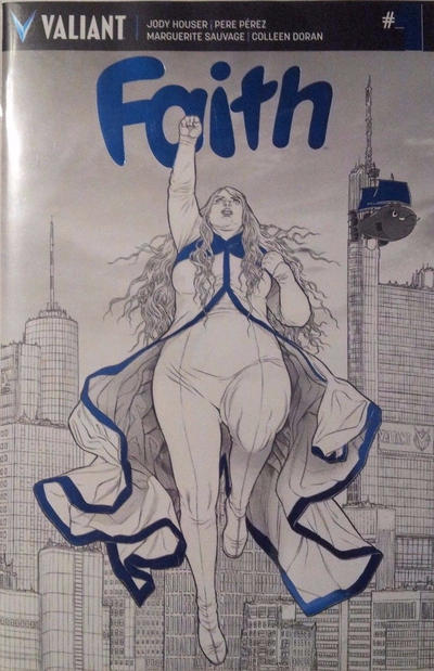 Cover for Faith (Ongoing) (Valiant Entertainment, 2016 series) #1 [Ssalefish Comics Exclusive Blue Foil - Juan Jose Ryp]