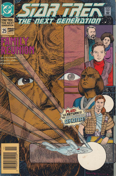 Cover for Star Trek: The Next Generation (DC, 1989 series) #25 [Newsstand]