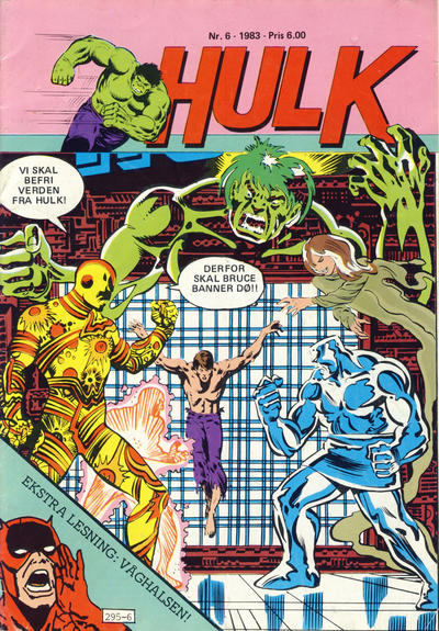Cover for Hulk (Atlantic Forlag, 1980 series) #6/1983