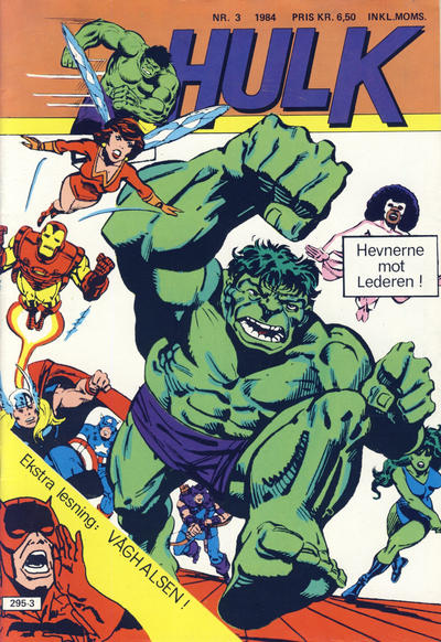 Cover for Hulk (Atlantic Forlag, 1980 series) #3/1984