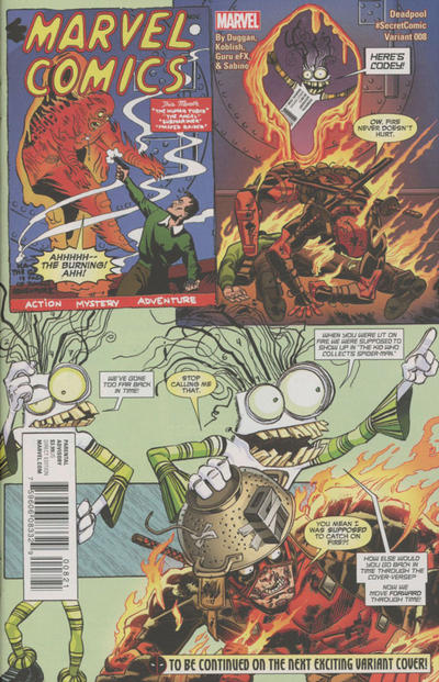 Cover for Deadpool (Marvel, 2016 series) #8 [Incentive Scott Koblish Secret Comic Variant]