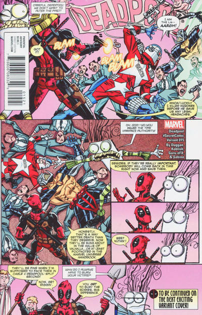 Cover for Deadpool (Marvel, 2016 series) #15 [Incentive Scott Koblish Secret Comic Variant]