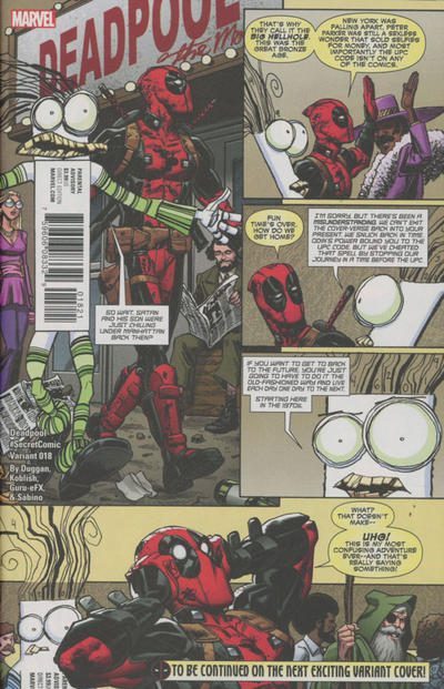 Cover for Deadpool (Marvel, 2016 series) #18 [Incentive Scott Koblish Secret Comic Variant]