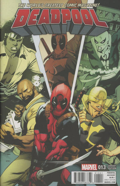 Cover for Deadpool (Marvel, 2016 series) #13 [Power Man Iron Fist Variant - Chris Stevens]