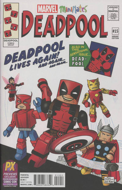 Cover for Deadpool (Marvel, 2016 series) #15 [2016 SDCC Exclusive Minimates Barry Bradfield Variant]
