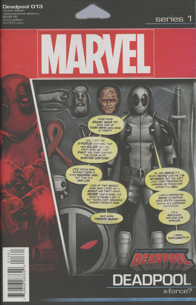 Cover for Deadpool (Marvel, 2016 series) #13 [John Tyler Christopher Action Figure (Deadpool - X-Force?)]