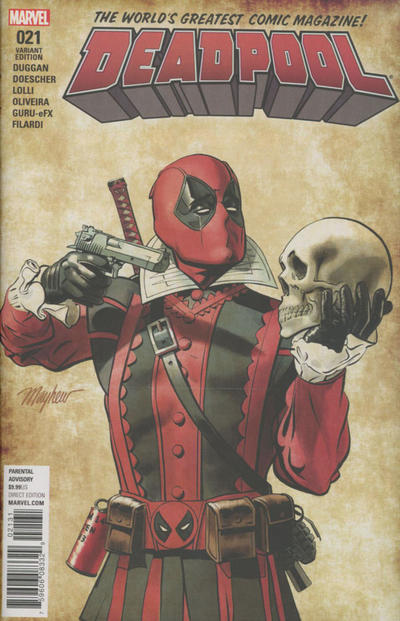 Cover for Deadpool (Marvel, 2016 series) #21 [Incentive Shakespeare Mike Mayhew Variant]