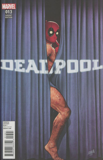 Cover for Deadpool (Marvel, 2016 series) #13 [Deadpool Rebirth Variant - David Nakayama]