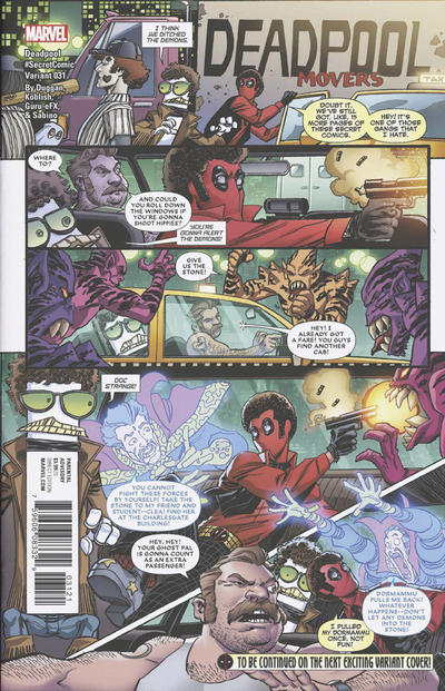 Cover for Deadpool (Marvel, 2016 series) #31 [Incentive Scott Koblish Secret Comic Variant]
