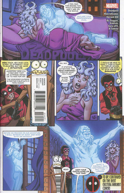 Cover for Deadpool (Marvel, 2016 series) #34 [Scott Koblish 'Secret Comic']