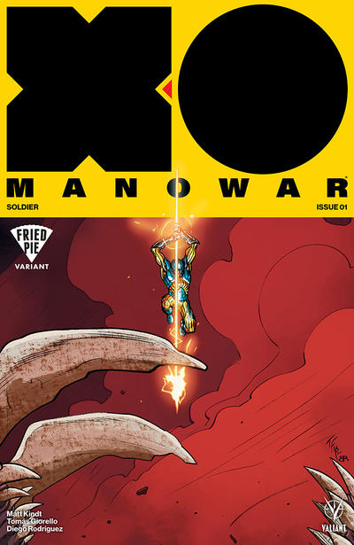 Cover for X-O Manowar (2017) (Valiant Entertainment, 2017 series) #1 [Fried Pie Exclusive - Color Variant - Tom Fowler]