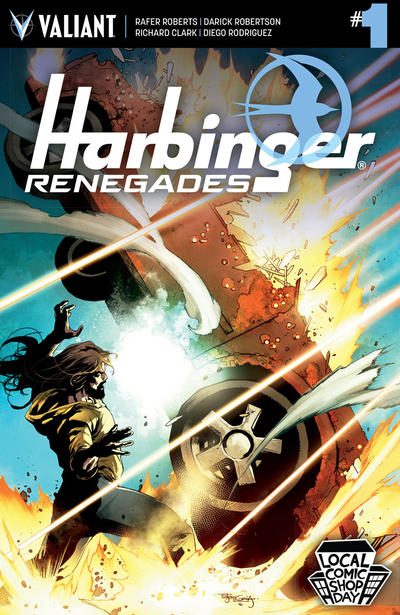 Cover for Harbinger Renegade (Valiant Entertainment, 2016 series) #1 [Cover K - Local Comic Shop Day - Stephen Segovia]