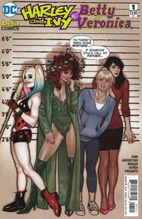 Cover Thumbnail for Harley & Ivy Meet Betty & Veronica (DC, 2017 series) #1 [Adam Hughes Cover]