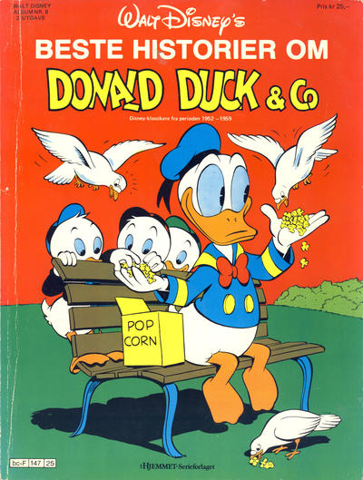 Cover for Walt Disney's Beste Historier om Donald Duck & Co [Disney-Album] (Hjemmet / Egmont, 1978 series) #8 [2. utgave]