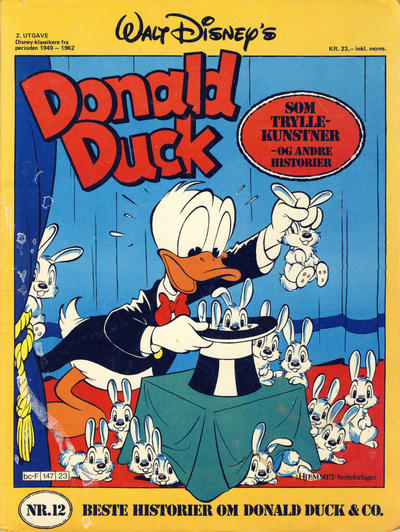 Cover for Walt Disney's Beste Historier om Donald Duck & Co [Disney-Album] (Hjemmet / Egmont, 1978 series) #12 - Donald Duck som tryllekunstner [2. utgave]