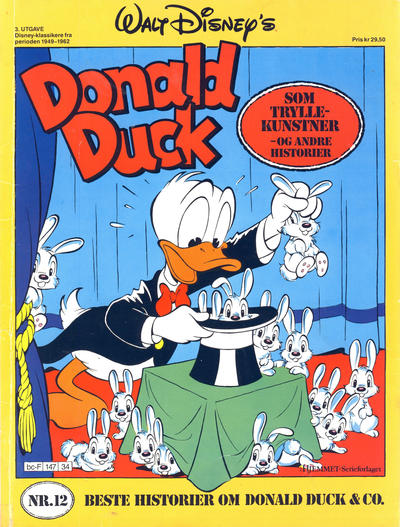 Cover for Walt Disney's Beste Historier om Donald Duck & Co [Disney-Album] (Hjemmet / Egmont, 1978 series) #12 - Donald Duck som tryllekunstner [3. utgave]