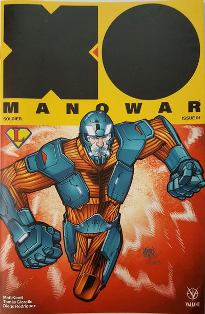 Cover for X-O Manowar (2017) (Valiant Entertainment, 2017 series) #1 [Legends Comics - David Lafuente]