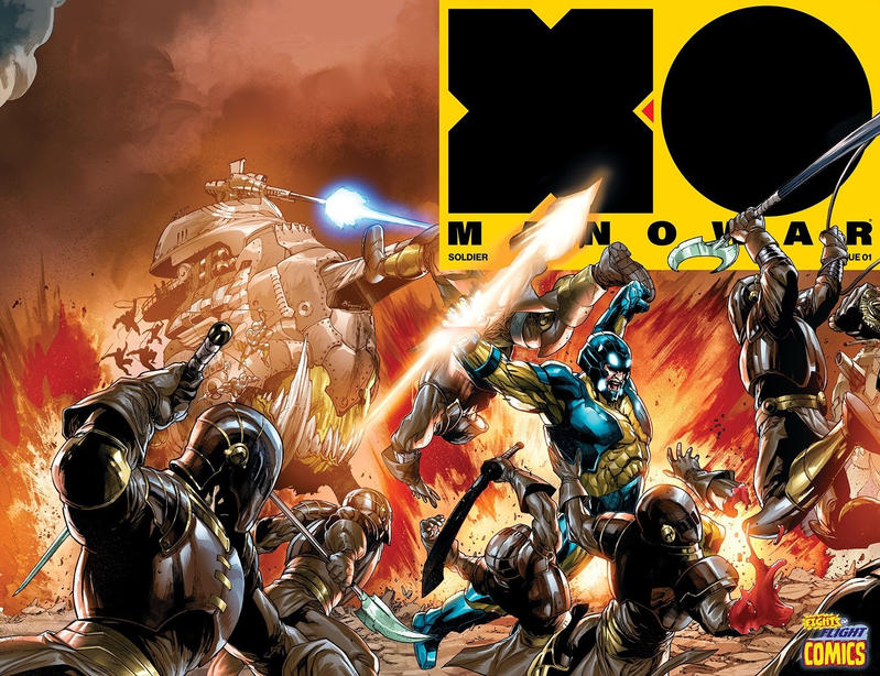 Cover for X-O Manowar (2017) (Valiant Entertainment, 2017 series) #1 [Fight or Flight Comics - Steven Segovia]