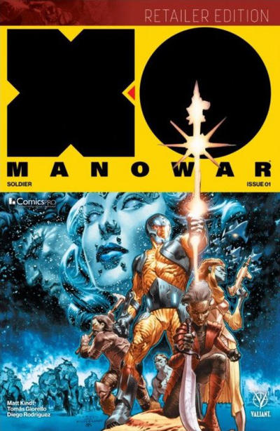 Cover for X-O Manowar (2017) (Valiant Entertainment, 2017 series) #1 [ComicsPro Exclusive Lewis Larosa Variant]
