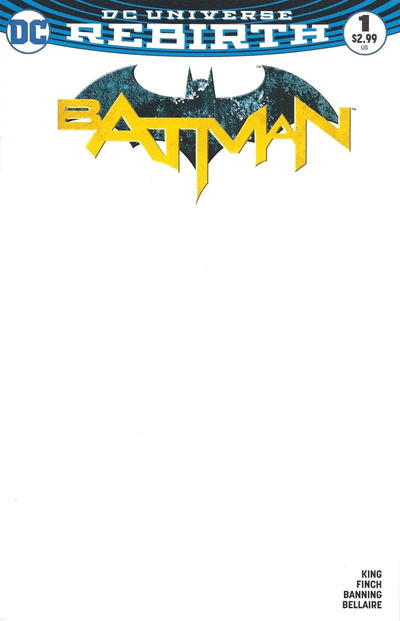Cover for Batman (DC, 2016 series) #1 [Hoknes Comics Blank Cover]