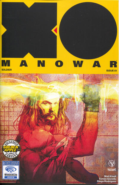 Cover for X-O Manowar (2017) (Valiant Entertainment, 2017 series) #1 [Golden Apple 2017 Wonder Con Anaheim - Bill Sienkiewicz]