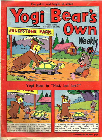 Cover for Yogi Bear's Own Weekly (City Magazines, 1962 series) #28 September 1963 [49]