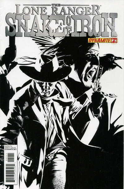 Cover for The Lone Ranger: Snake of Iron (Dynamite Entertainment, 2012 series) #2 [B/W Retailer Incentive]