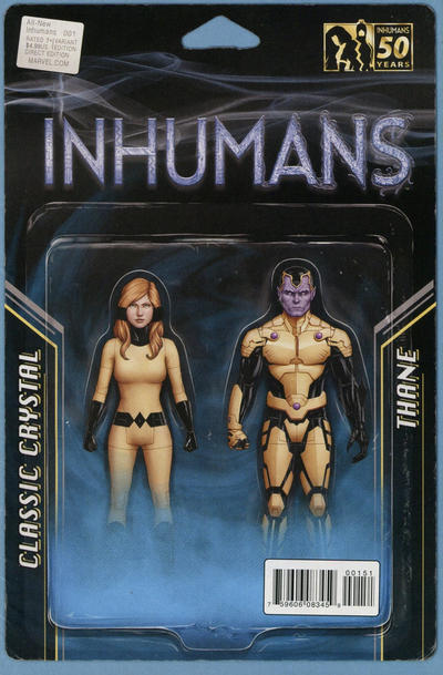 Cover for All-New Inhumans (Marvel, 2016 series) #1 [John Tyler Christopher Action Figure Two-Pack (Classic Crystal and Thane)]
