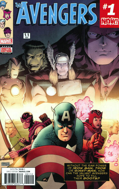 Cover for Avengers (Marvel, 2017 series) #1.1 [Second Printing Variant]