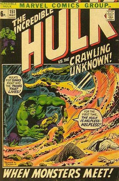 Cover for The Incredible Hulk (Marvel, 1968 series) #151 [British]