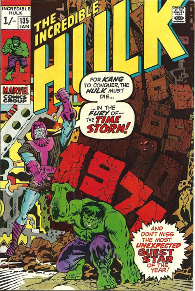 Cover for The Incredible Hulk (Marvel, 1968 series) #135 [British]
