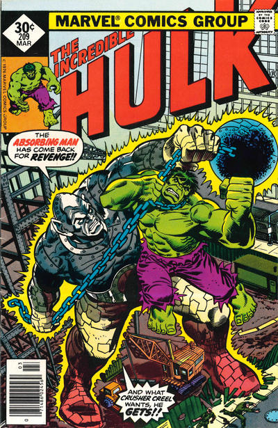 Cover for The Incredible Hulk (Marvel, 1968 series) #209 [Whitman]