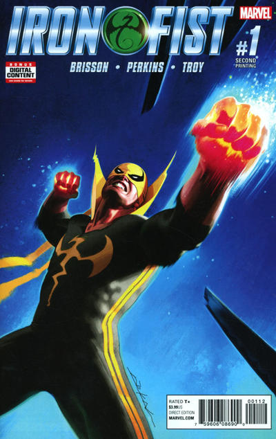 Cover for Iron Fist (Marvel, 2017 series) #1 [Second Printing - Jeff Dekal]