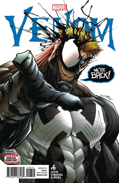 Cover for Venom (Marvel, 2017 series) #6 [Second Printing - Gerardo Sandoval Cover]