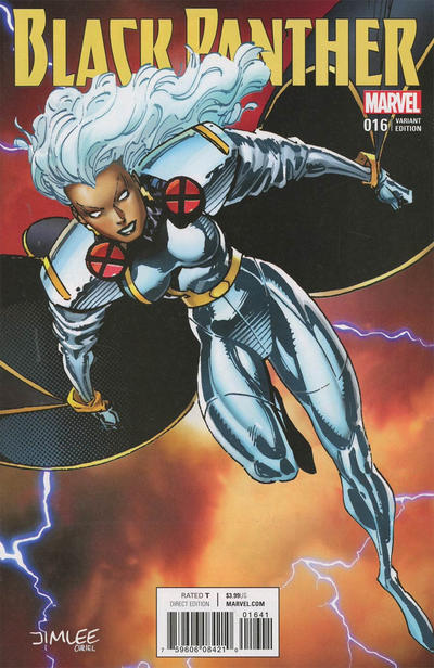 Cover for Black Panther (Marvel, 2016 series) #16 [Jim Lee 'X-Men Trading Card' (Storm)]