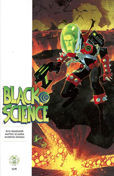 Cover for Black Science (Image, 2013 series) #30 [Matteo Scalera Spawn Month Color Cover]