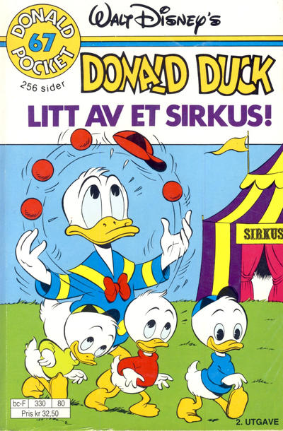 Cover for Donald Pocket (Hjemmet / Egmont, 1968 series) #67 - Donald Duck Litt av et sirkus! [2. utgave bc-F 330 80]