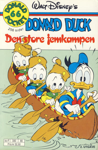 Cover for Donald Pocket (Hjemmet / Egmont, 1968 series) #66 - Donald Duck Den store femkampen [2. utgave bc-F 330 80]