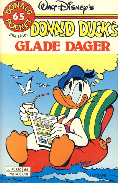 Cover for Donald Pocket (Hjemmet / Egmont, 1968 series) #65 - Donald Duck's glade dager [2. utgave bc-F 330 64]